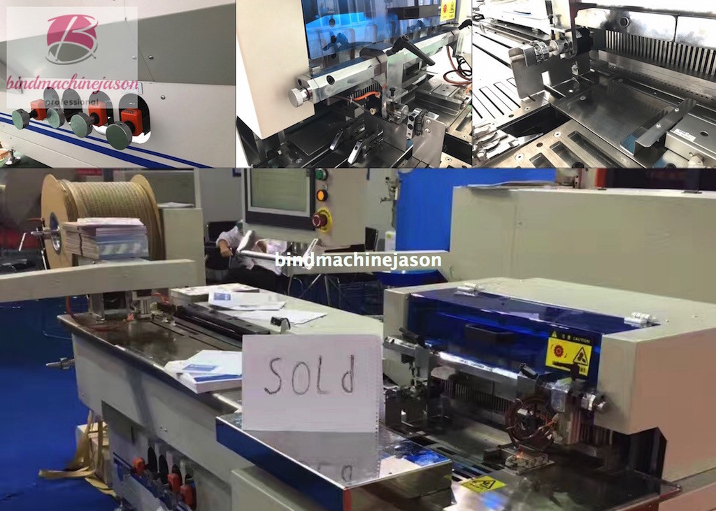 Twin ring inserting machine inline hole punching PBW580 for calendar and book