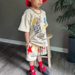 Summer Children Clothing Sets Boys Streetwear Kids Two Piece Shorts Multicolor