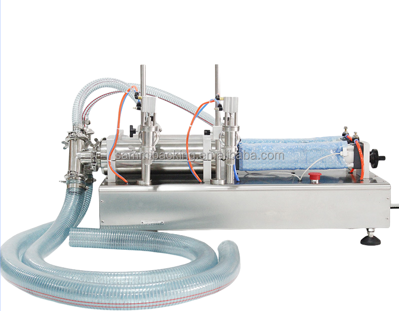 Full Pneumatic Double Head Table Top Liquid Filling Machine with 1% Filling Accuracy