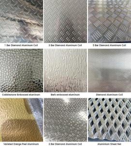 China Punching Embossed Aluminum Sheet Mill Edge Diamond wholesale