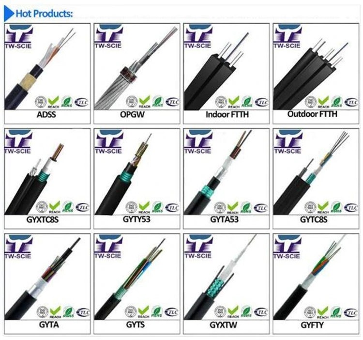 GYFTY-FS Multi Core Outdoor Aerial Glass Yarn Armored Fiber Optic Ethernet Cable
