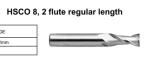 KM HSCO 8， 2 Flute regular length