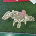 Flexible LED Illuminated Logo Better Together Oh Baby Acrylic Wedding Decoration