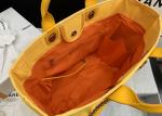 Yellow Beach Denim Luxury Canvas Bag For Travel Shopping