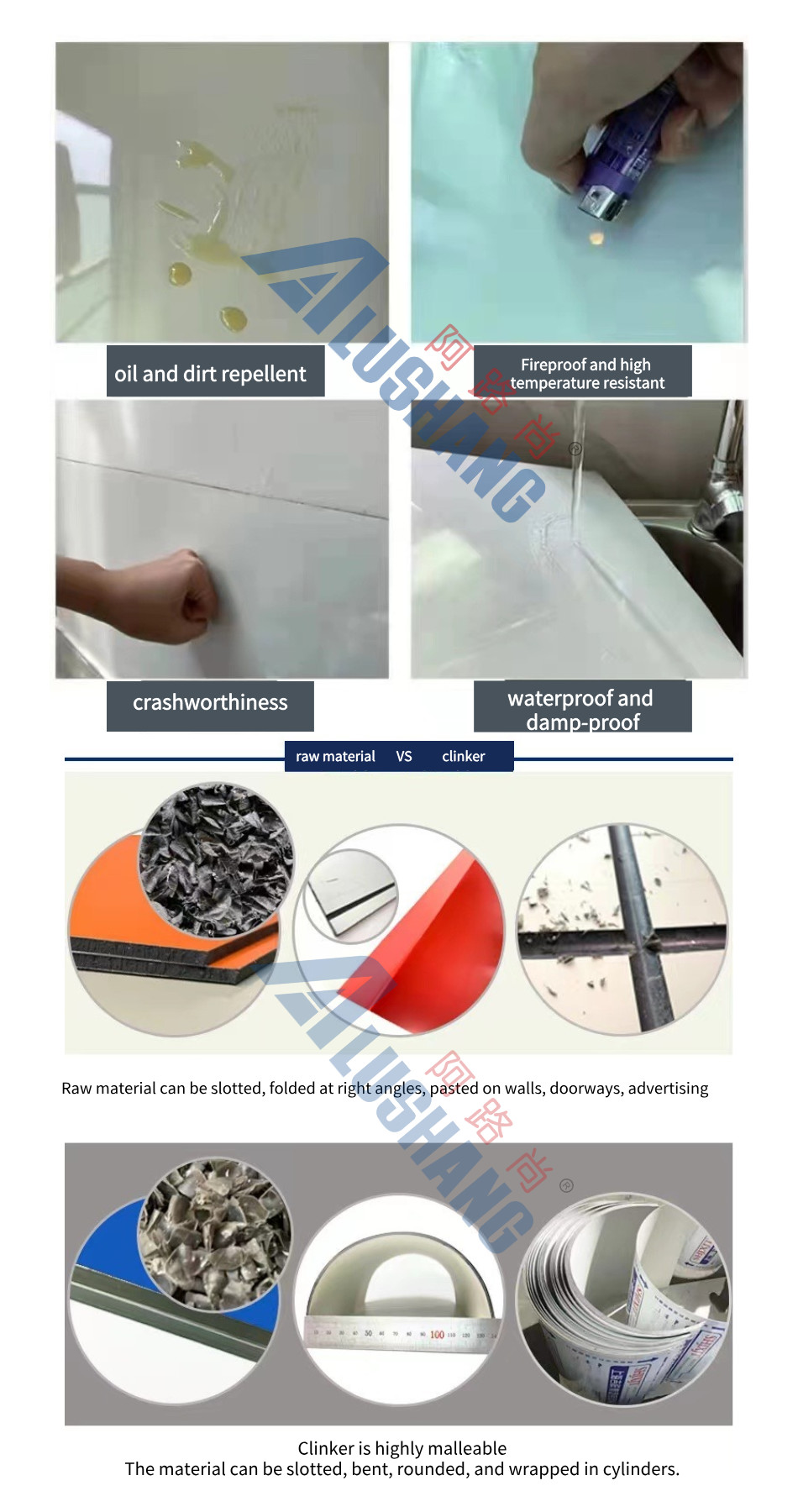 48inch High Strength Aluminium Composite Panel Wood Finish Chemical Resistant Pvdf Acp