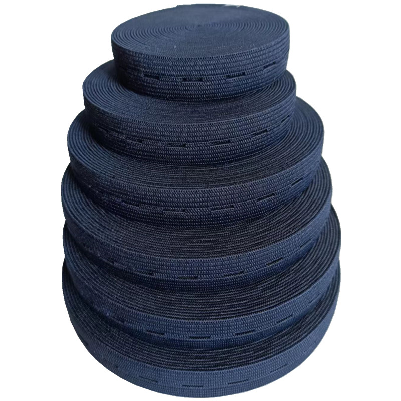Polyester Knitted Rubber Band Adjustable Buttonhole Elastic For Pregnant Women