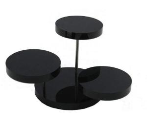 China Black Acrylic 3 Trays Cosmetic Display Counter For Large Shopping Mall wholesale