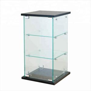 China Modern Glass Display Rack Sample Jewelry Countertop Black Tower wholesale