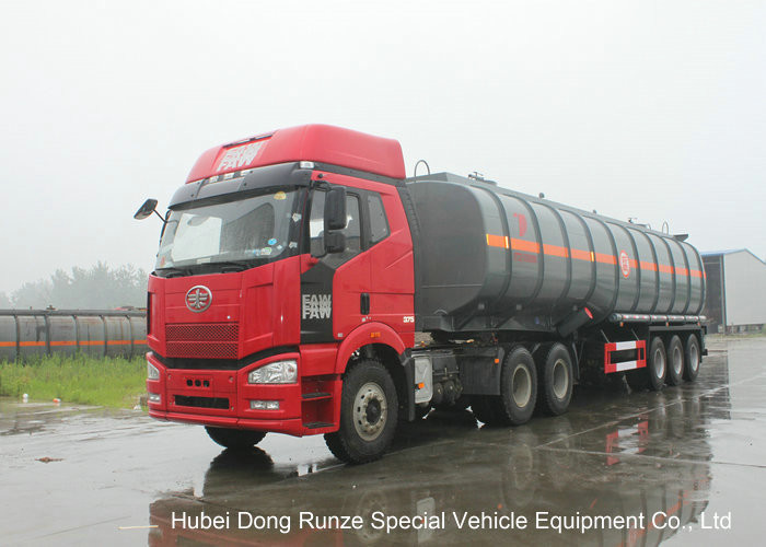 30000L -45000L Capacity Chemical Tanker Truck for Fluosilicic Acid / Hexafluorosilicic Acid