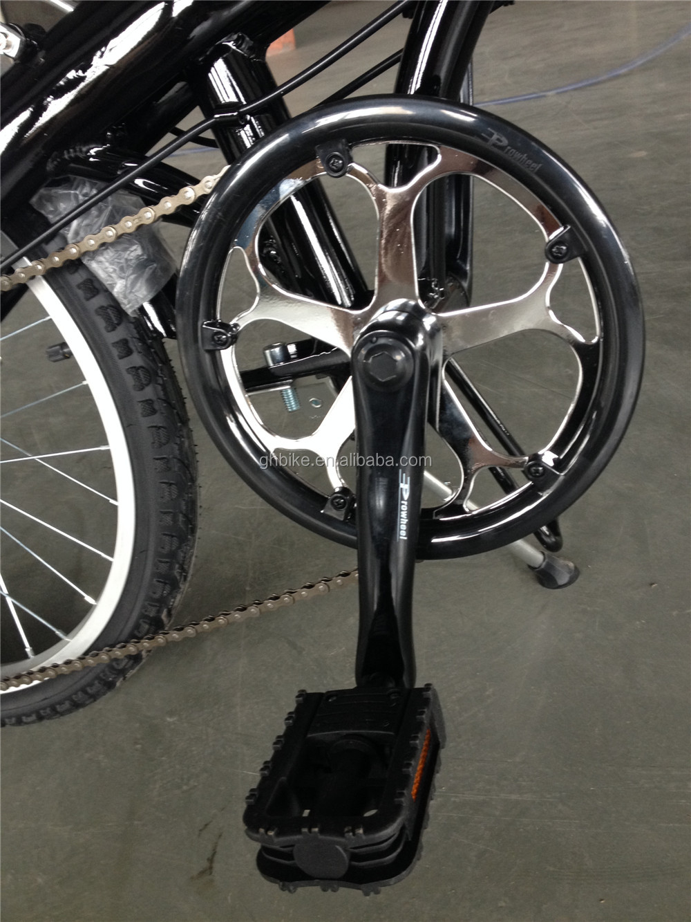 Double V Brake System Aluminum Alloy Folding Bike Frame for 20 Inch Foldable Bicycle