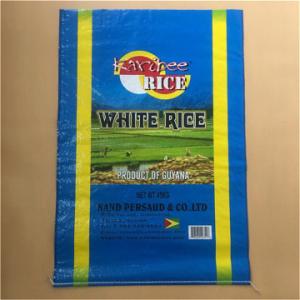 China Woven 25 Kg Rice Packaging Bags PP Polypropylene ISO Certified wholesale