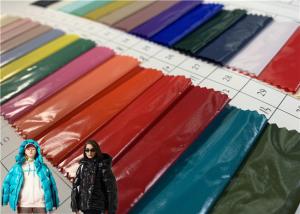 China 100%Nylon Bright PU Coating Oil Resistant Easy Care Winter Jacket Fabric wholesale