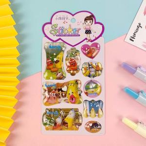 China Oil Injection Kawaii Animal Stickers jungle 0.5mm for Kindergarten Baby wholesale