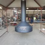 Europe Hanging Wood Burning Stove Decorative Ceiling Suspended Fireplace