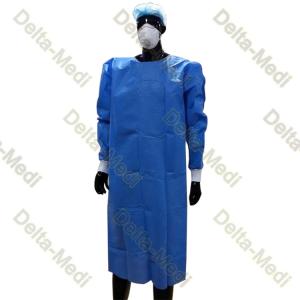 China PP SMS Tie On Neck Knitted Cuff Non Reinforced Surgical Gown Standard wholesale