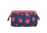 Flower Printed Makeup Pouch Organizer / Makeup Travel Case Organic Cotton