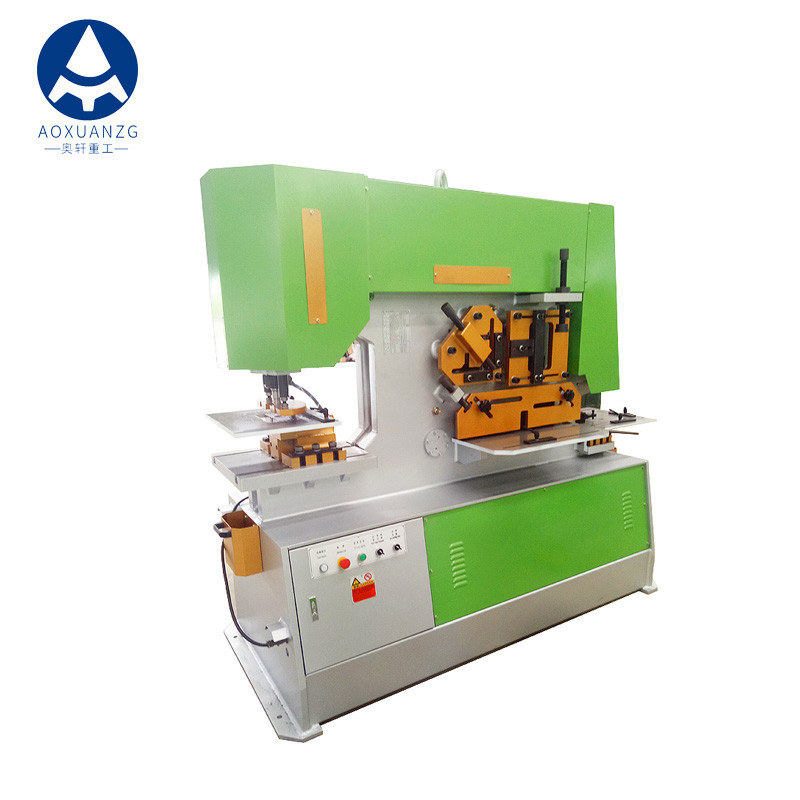90T 120T Hydraulic Punching And Shearing Machine 5500w 80mm 65 Ton Ironworker