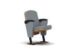 Polyester Fabric Wood Lecture Hall Chairs Solid Theater Seat