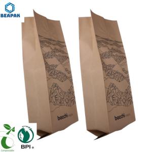 China Sachet Biodegradable PLA Kraft Stand Up Paper Bags Eco Friendly wholesale