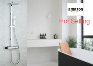 China Dual Handle Thermostatic Bathroom Shower Systems Floor Stand High Strength wholesale