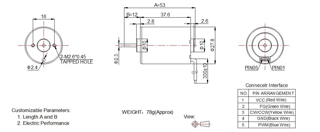 Silent 28mm Brushless DC Motor / 12v Mini BLDC Motor BL2838 For Electrical Curtain