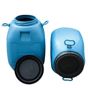 China HDPE 100% 60L Blue HDPE Plastic Container Drum With Lid wholesale
