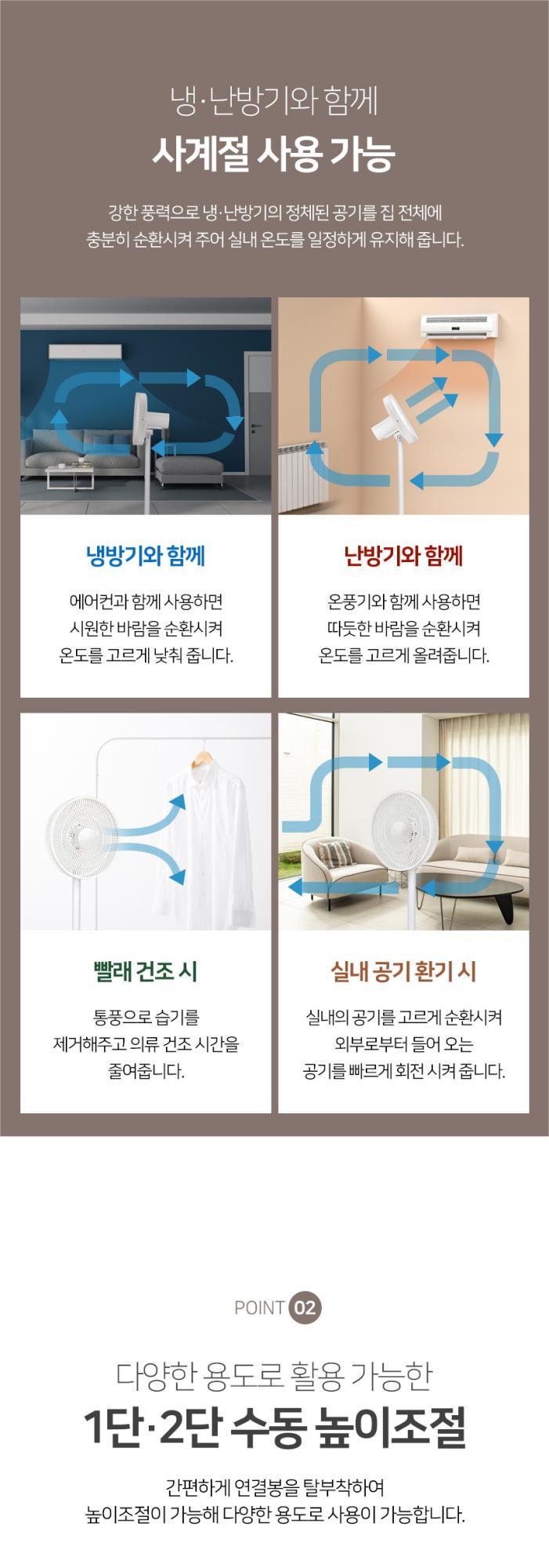 6-Blade Floor Fan for Air Circulation at Three Wind Speeds and 6 Blades