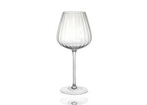 China Food Grade Lead Free Vertical Stripes Crystal Wine Glasses 590ml Red Wine Glass Cup wholesale