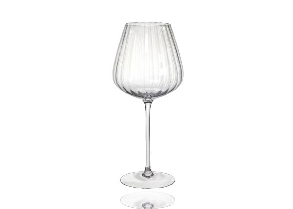 Food Grade Lead Free Vertical Stripes Crystal Wine Glasses 590ml Red Wine Glass