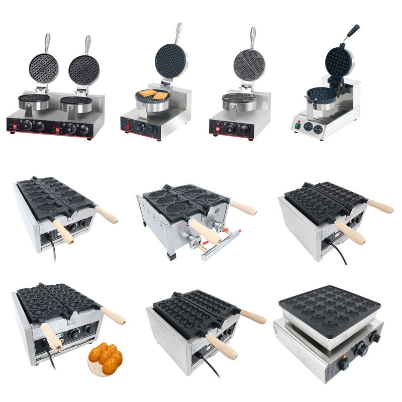 Stainless Steel Electric Gas Bubble Waffle Maker Machine for Industrial Manufacturing