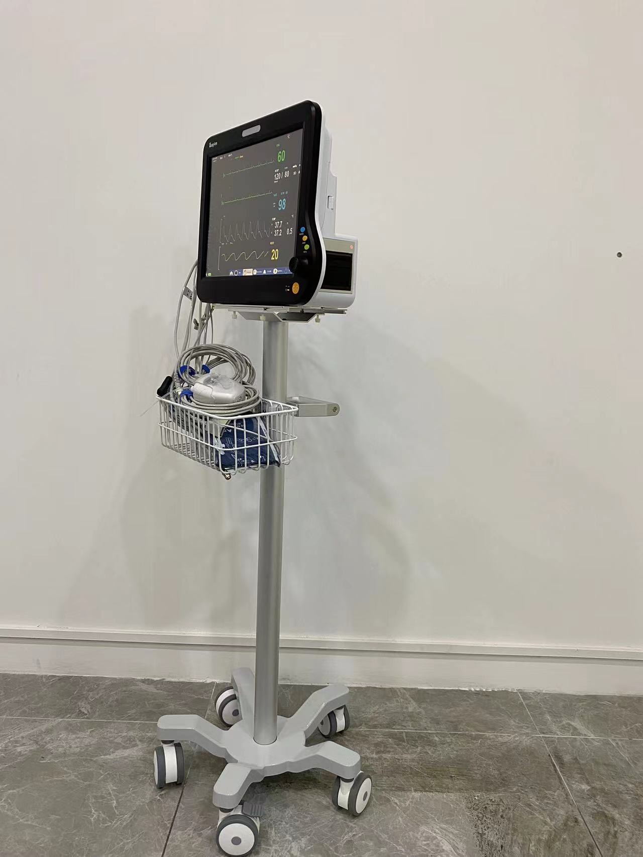 Multi Parameter Medical Monitor Trolley Strong wearable mobile