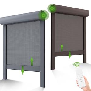 China Smart Waterproof Electric Outdoor Roller Blind With Zipper Track wholesale