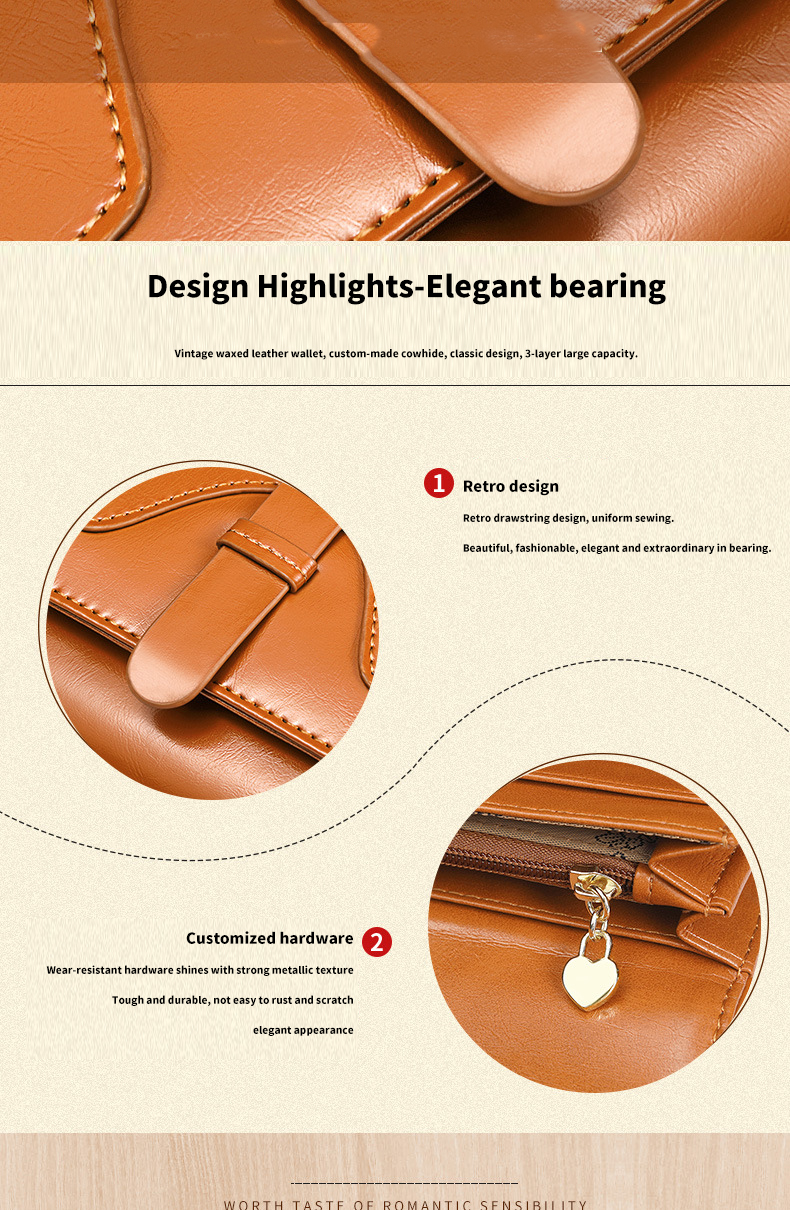 Women's Wallet Genuine Leather Clutch Money Bag Short Gender Women Vintage Card Holder