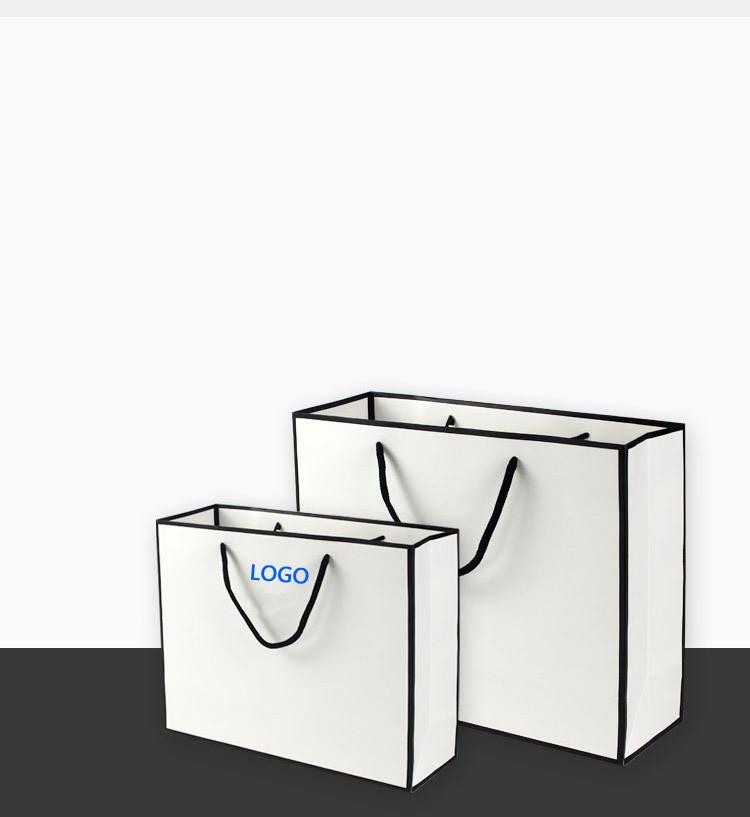 Boutique Wedding Premium Fashionable Grey Tote Shopping Paper Bags Luxury Reusable Cotton Handles for Clothes/Jewelry