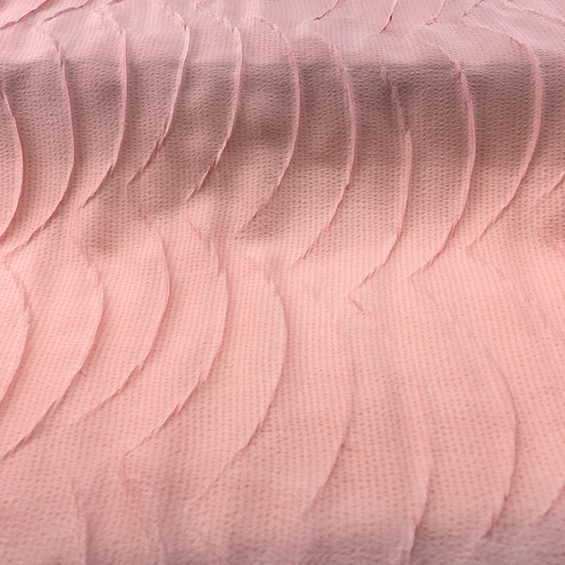 100% polyester pleated material creasing crinkle jacquard satin wrinkled textile fabrics crepe fabric