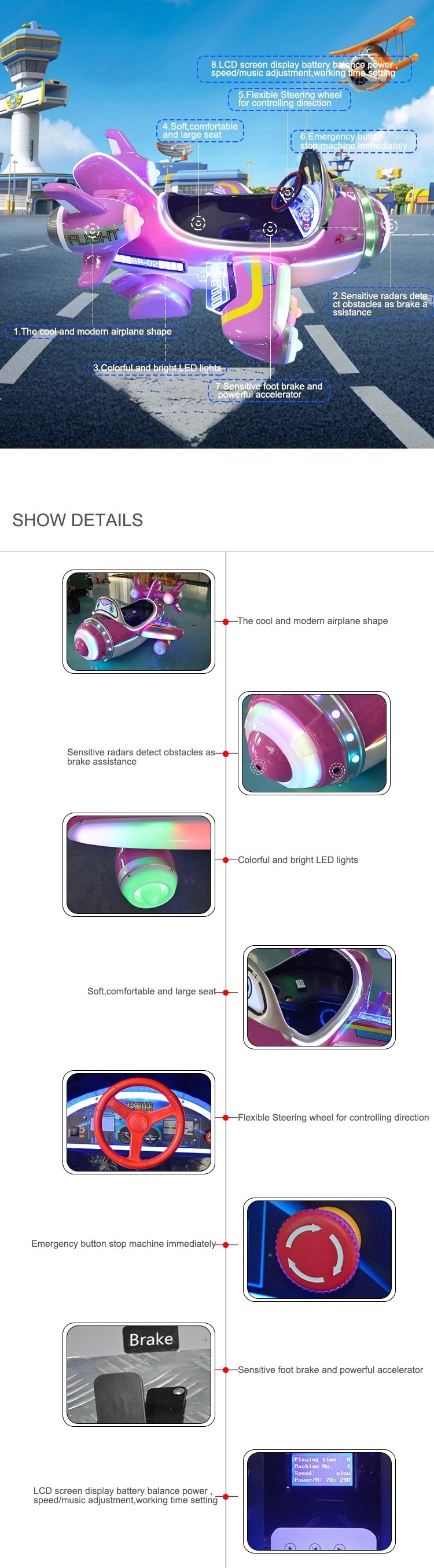 Remote Control Airplane Kids Toys Fiberglass Material 12 Months Warranty