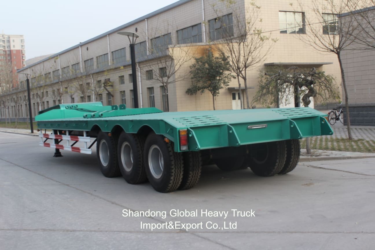 3 Axle 40ton 13.45m Wabco BPW Axles Air Suspension Flatbed Semi Trailer