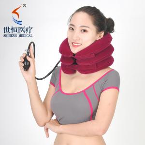 China Full flannel cervical collar covers free size neck brace in red/purple/blue/grey color wholesale