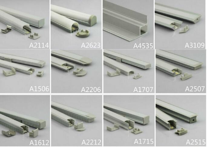 LED aluminum profiles LED extrusion profile A2623 for LED Strips Waterproof 2m length