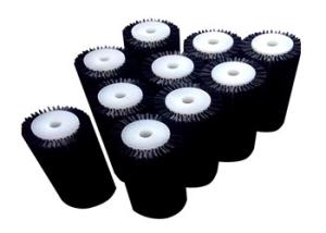 China Black Nylon Bristle Solar Panel Cleaning Brush Roller Industrial Glass Cleaning Brush wholesale