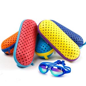 China L18cm Swimming Goggles Case , PU EVA Safety Glasses Hard Case wholesale
