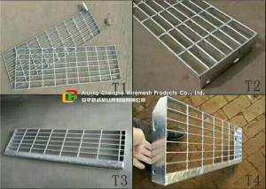 China Removable Galvanized Steel Stairs , Non Slip Stainless Steel Stair Treads wholesale