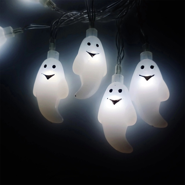 10LED Halloween Pumpkin Spider Bat Skull String Lights Lamp DIY Hanging Horror Halloween Decoration For Home Party Supplies