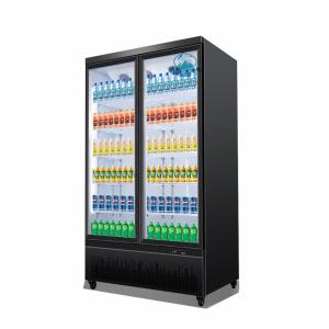 China 2 glass doors commercial upright beverage display cooler refrigerator wholesale