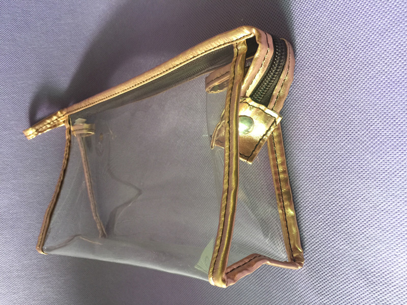 Sewing Clear Promotional PVC Bags , Colorful PVC Makeup Bag For Cosmetics