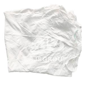 China Industrial use white cotton rag 20kg industrial cleaning cotton rags white t-shirt rags 10kg 25kg Wipers for cleaning wholesale
