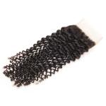 Indian Kinky Curly Closure Made In China Top Closure Full Hand Tied Curly
