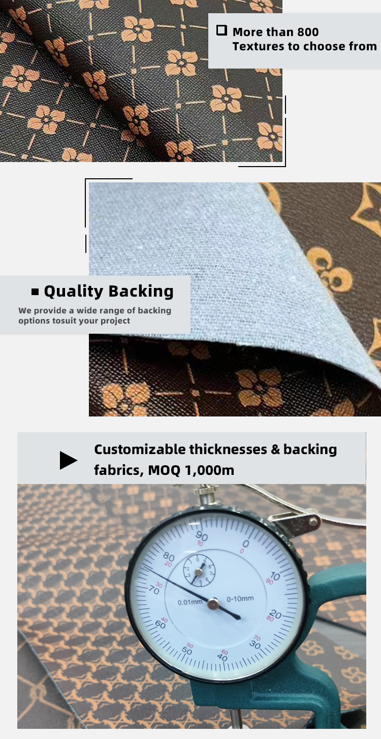 Wholesale Printed PVC Faux Leather for Bags , Phone Cases & Table Mats