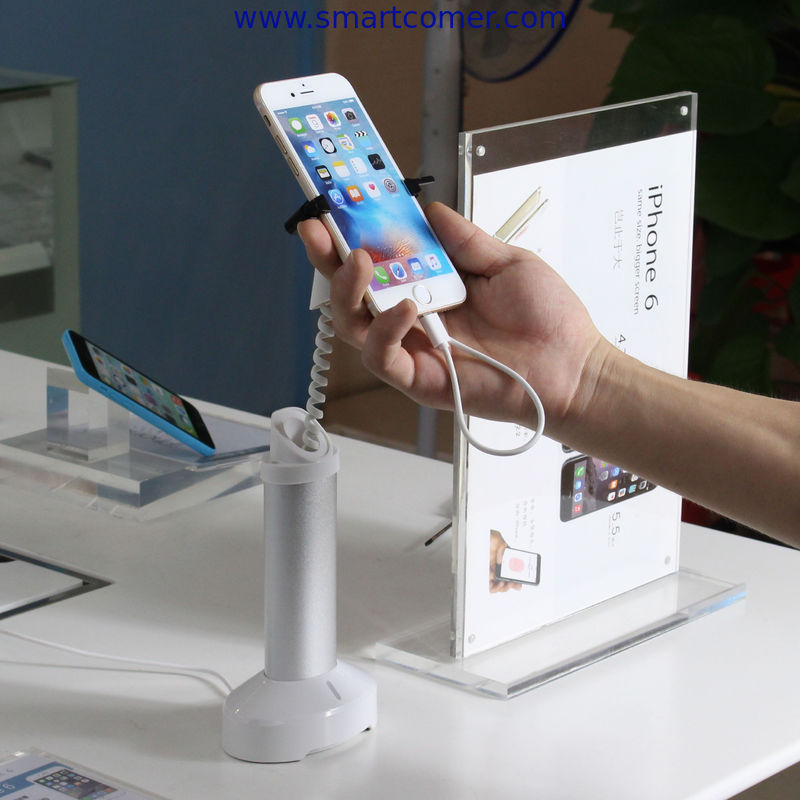 COMER anti-theft bracket mobile phone security stand with grippers retail stores supermarket locker alarm