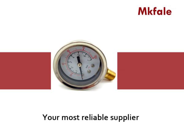 Plastic Window Liquid Filled Pressure Gauge 50mm For Pneumatic / Hydraulic